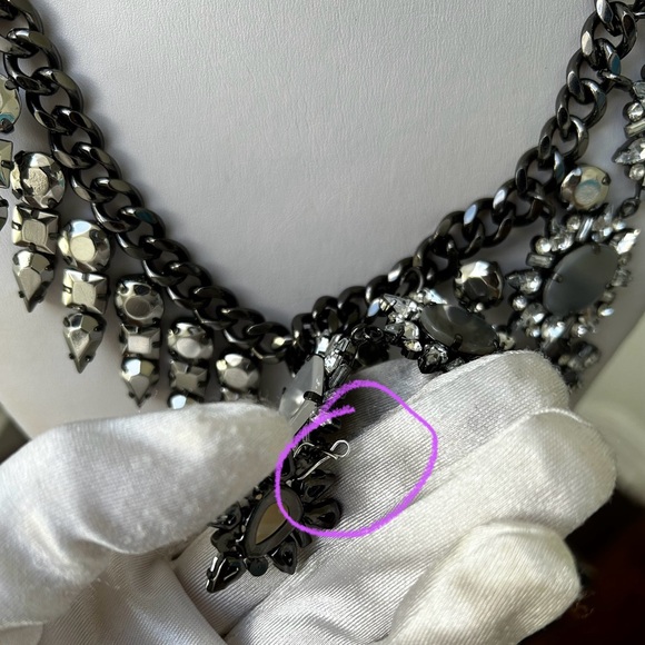 BCBGMAXAZRIA Half Gemstone Spiked Necklace - Picture 7 of 7